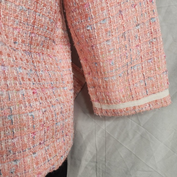 Vtg 80s PATCHINGTON Size 8 Petite‎ Pink Boucle Tweed Easter Church Dinner Jacket - Picture 8 of 14